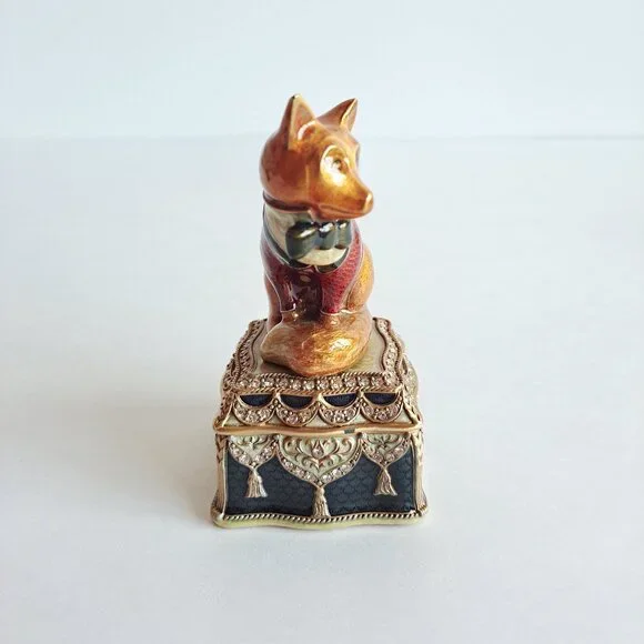 New Edgar Berebi Limited Edition Marcel Fox Box Collectible Jewelry Box